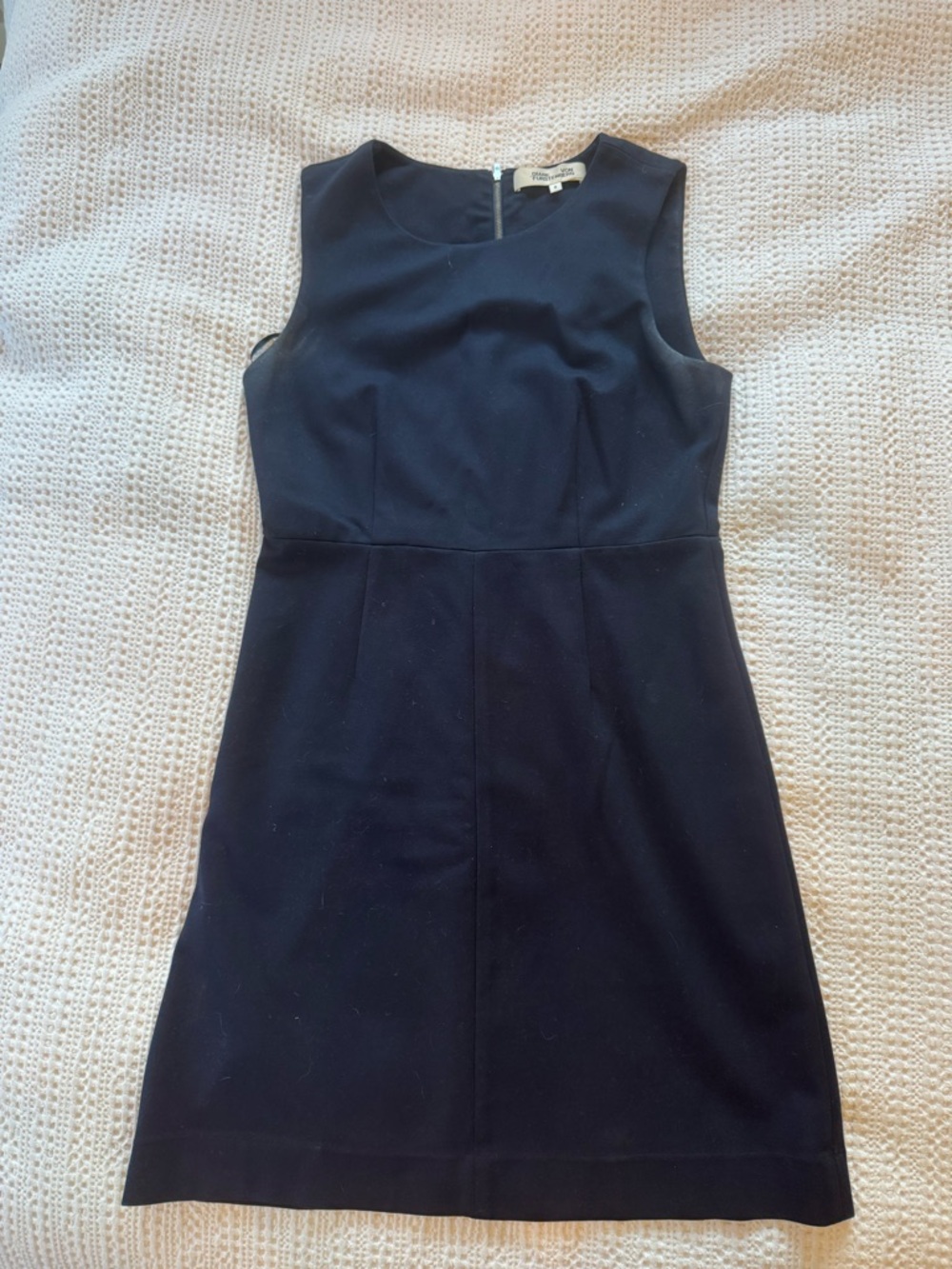 Diane Von Furstenberg Navy Shift Dress 8
